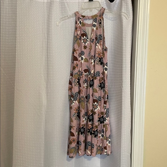 LOFT Pink Floral Halter Dress - Picture 2 of 4